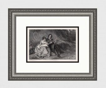 Thomas Alexander Ferguson GRAHAM Engraving The WAYFARERS Framed SIGNED