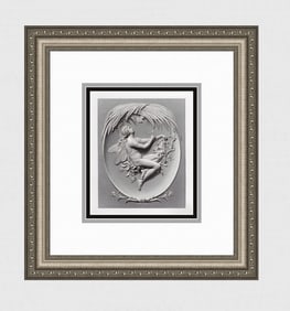 1800s Felix Martin Miller Antique Engraving ARIEL Gallery Framed