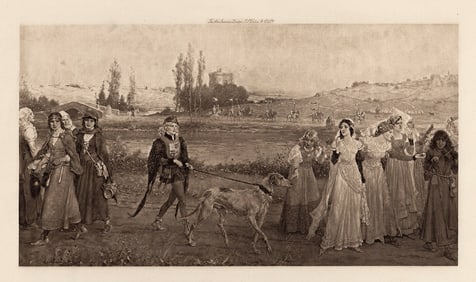 George Henry Boughton The Road to Camelot 1898 print