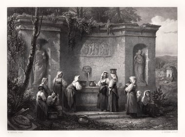 Charles Louis MULLER SIGNED The Fountain Framed