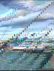 Mauricio Garay Original Painting Docked14 x18 inches