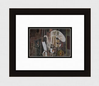 1956 Georges BRAQUE Vintage Lithograph The Studio SIGNED Framed