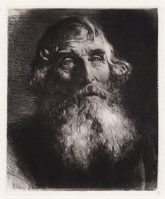 Sir Herbert von Herkomer Portrait of a Bearded Man 1880 etching