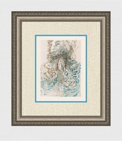 1960 Salvador Dali Divine Authentic Woodcut