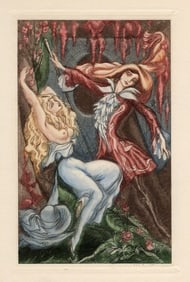 Nicolas Sternberg 1930 Color Engraving "Under her Spell" Limited Framed