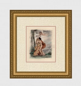 FRAMED 1955 Original PAUL-EMILE BECAT Lithograph L'Immortalité LIMITED