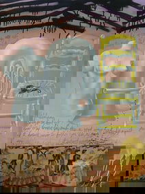 Gino Perez Yellow Chair Original Acrylic painting 30 x 40 inches