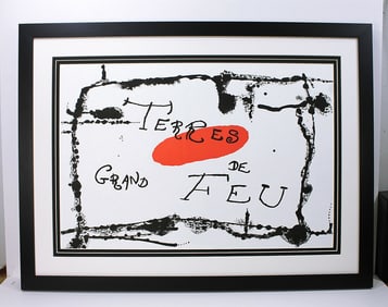 Joan Miro "Grand Terres de Feu" 1956 Lithograph