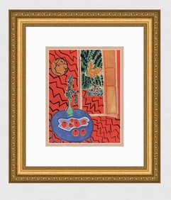 1948 Henri Matisse Red Interior, Still Life On Blue Table (Interieur Rouge, Nature Morte Sur Table