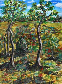 Arthur Kinslow Original Painting The Meadow 30 x 40 Inches