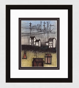Bernard Buffet 1967 lithograph A Small Beach signed