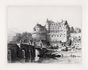 1875 Sir Ernest George Amboise etching signed