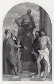 Titian St mark and Saints 1870 engraving