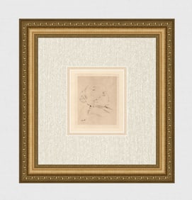 Pierre Auguste RENOIR Etching Berthe Morisot LIMITED Framed