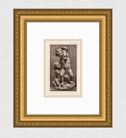 Italian Terracotta, Group of Amorini with the Dolphin 1886 Print