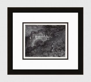 Gustave Dore Sleeping Beauty 1880 Woodcut Signed