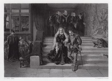 Laslett John Pott Mary, Queen of Scots, Being Led to Her Execution 1875 engraving