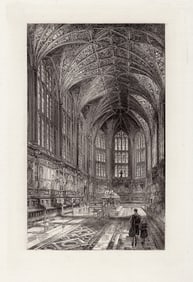Herbert Railton Interior of the Memorial Chapel, Windsor 1885 etching