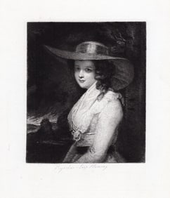 Sir Joshua Reynolds Lavinia Bingham 1877 engraving