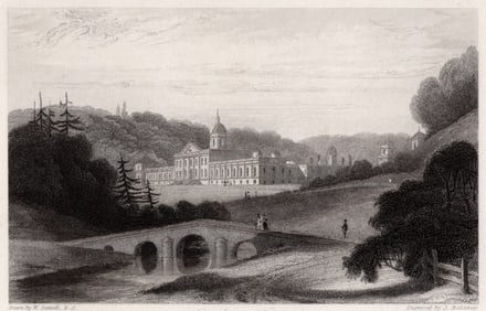 William Daniell 1800s Antique Engraving CASTLE HONARD Signed Framed