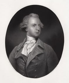 1800s JOSHUA REYNOLDS Engraving Sir Abraham Hume Bart SIGNED Framed