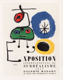 1959 Joan Miro Exposition du Surrealisme lithograph signed