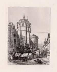 1875 Sir Ernest George Amboise etching signed