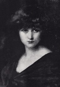 Jean-Jacques Henner 1800s Antique Print Beautiful Lisette SIGNED Framed