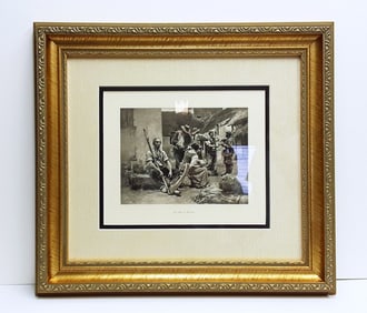 Leon Lhermitte Pay-Time in Harvest 1891 print signed