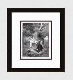 Gustave Dore Donkeyskin 1880 Wood Engraving Signed