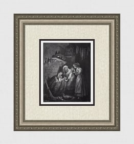 Gustave Dore Cinderella 1880 Wood Engraving Signed