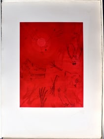Joan Ponc 1973 Etching Apocalypse Signed Numbered