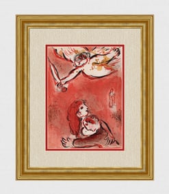 1960 Marc Chagall Lithograph The Face of Isreal Framed