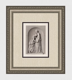 FRANCIS J WILLIAMSON 1800s Engraving Dinah & Hetty in Prison FRAMED