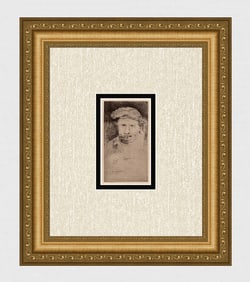 1800s Rembrandt Etching S379 Old Man with a Cap DURAND Original Framed