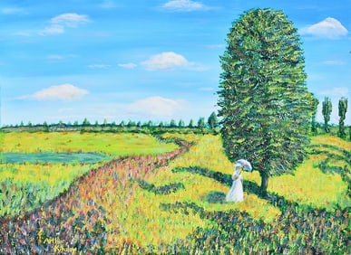 Arthur Kinslow Original Painting The Parasol 30 x 40 inches