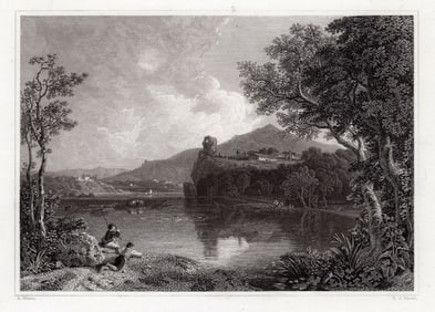 1834 Richard Wilson Landscape engraving signed