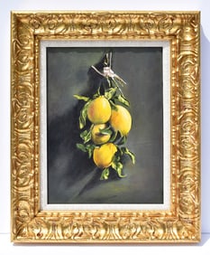 Barbara Heinrichs Original Painting Still Life with Lemons Framed