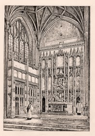 E. L. Seeley Christchurch, the Chancel 1890 engraving