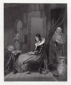 George Clint 1853 Engraving Falstaff Framed