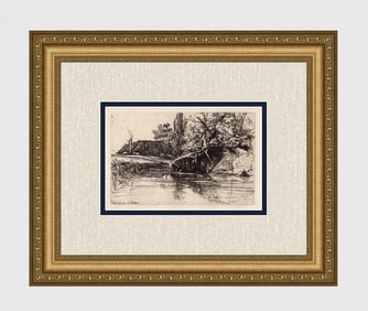Sir Francis Seymour Haden The Moat House Etching signed