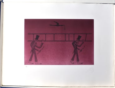 Joan Ponc 1973 Etching Nocturno Signed Numbered