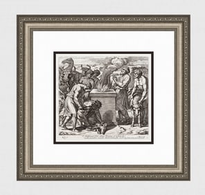 Raphael 1649 Engraving Vatican Noah builds an Altar to God