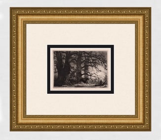 Philip Gilbert Hamerton Chestnuts 1873 etching