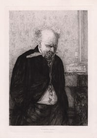 Erskine Nicol Worried 1879 etching