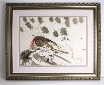 Dali 1967 Christ Original Framed Lithograph Biblia Sacra