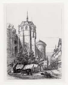 Ernest George St. Hubert Chapel etching signed