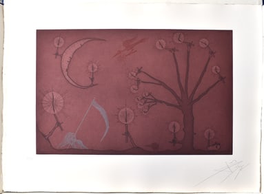 Joan Ponc 1975 Etching Capvespre Magic Signed Numbered