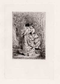 Edmond Hedouin Spring 1874 etching