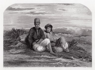 William James Muller Rest In the Desert 1852 engraving